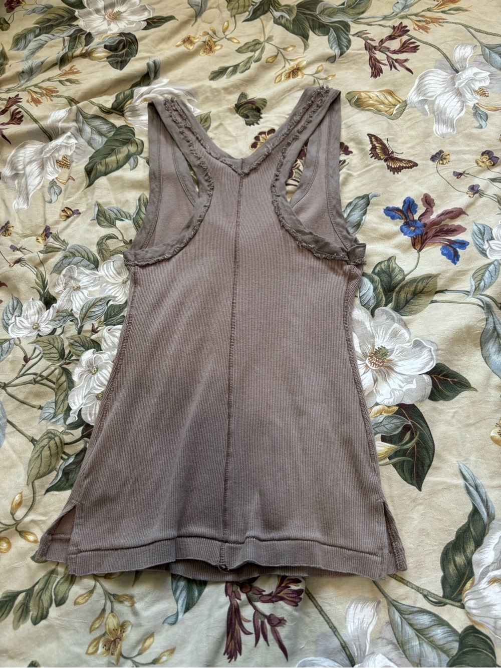 We The Free Taupe Ribbed Henley Tank - Picture 3 of 5